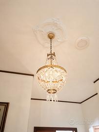 lampadario a mongolfiera cristallo di boemia