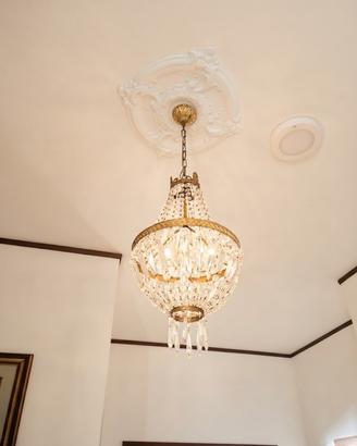 lampadario a mongolfiera cristallo di boemia