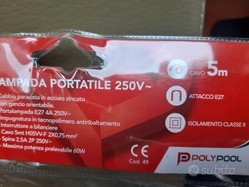 Lampada portatile per garage, cantina, officina