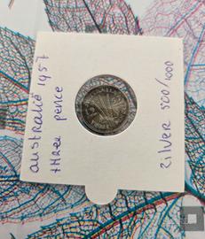 Moneta Argento Australia 3 Pence 1957