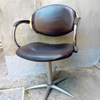 Poltrona nera Maletti anni 70 80