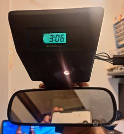 Plafoniera vintage con specchietto e orologio dig.