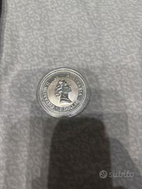 Monete argento 500 lire e 1 dollaro