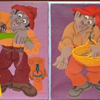 Anton Repnik, olio su tela, pittore Naif