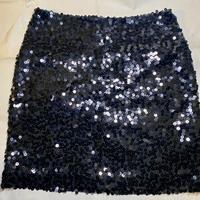 minigonna paillettes nera Tezenis