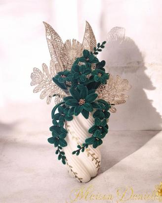 Bouquet di fiori in filo di velluto