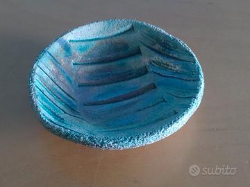 Ciotolina in ceramica raku verdeacqua Melraku