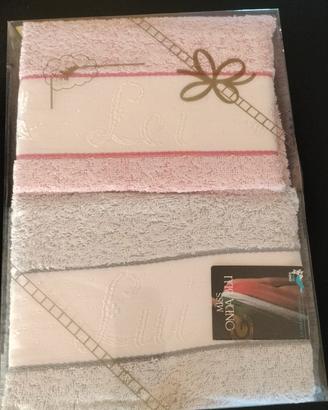 Coppia asciugamani cotone