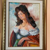 Quadro con cornice in legno