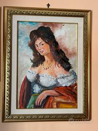 Quadro con cornice in legno