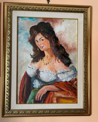Quadro con cornice in legno