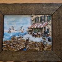 Quadro in basso rilievo con cornice vista Croazia