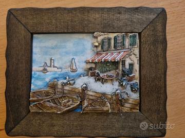 Quadro in basso rilievo con cornice vista Croazia