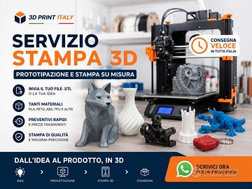 Servizio Stampa 3D Professionale - Modellazione, C