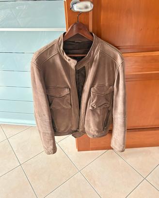 giubbino pelle scamosciata marronetaglia 52