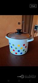 Pentola bollipasta in ceramica con coperchio
