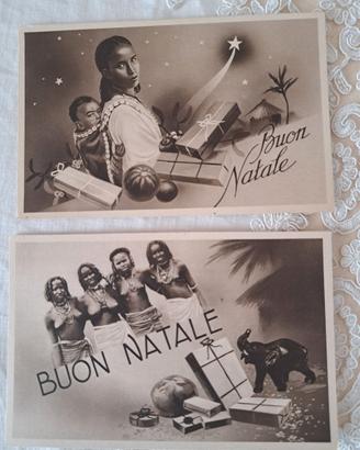 TRIPOLITANIA CARTOLINE AUGURI NATALIZI ANNI 30