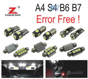 KIT 20 LAMPADE LED INTERNE PER AUDI A4 S4 RS4 B6 B
