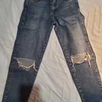 JEANS BLU STRAPPATI