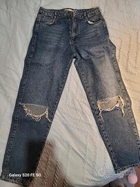 JEANS BLU STRAPPATI