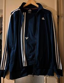 Tuta Adidas blu con giacca e pantaloni, come nuova