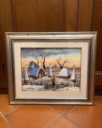 Quadro paesaggio invernale Gregor Koboski
