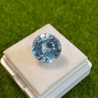 Tormalina blu 7.85 ct taglio brillante certificata