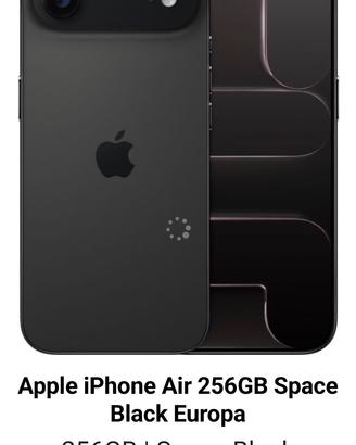Iphone 17 air nero , 256 giga nuovo