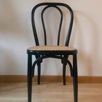 5 SEDIE STILE THONET CON SEDILE IN PAGLIA VIENNA