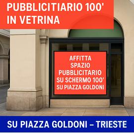 Pubblicità su piazza Goldoni
