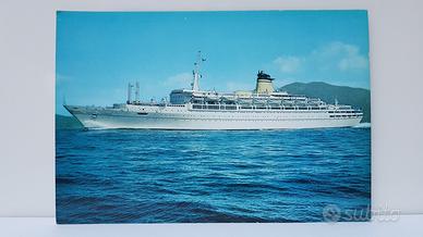 Cartolina lloyd triestino nave galileo galilei