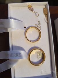 FEDI NUZIALI LUI E LEI IN ORO GIALLO 750 MAI USATE