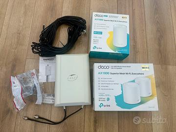 Antenna Kaser con Tp-Link Deco router e ripetitori