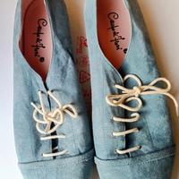 Scarpe Campo de' Fiori pelle scamosciata azzurre38