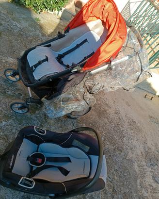 passeggino trio foppapedretti + base isofit auto