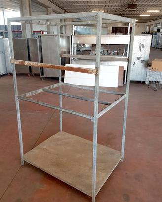 scaffale zincato porta salumi usato