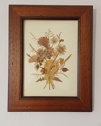 quadretto composizione di fiori secchi