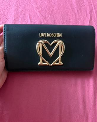 Portafoglio love moschino nero
