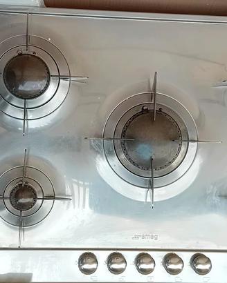 piano cottura 5 fuochi GPL inox Smeg