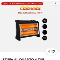 Stufa elettrica al quarzo