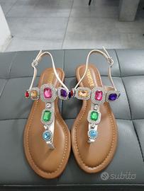 sandalo Infradito con gioielli n 37 