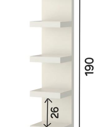 SCAFFALE BIANCO OPACO