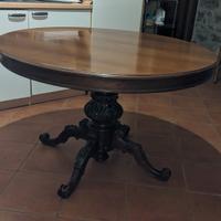 tavolo rotondo in noce