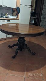 tavolo rotondo in noce