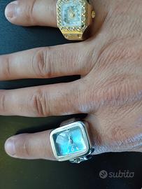 2 Anelli orologio da dito per estetica non funzion