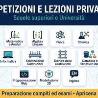 LEZIONI PRIVATE PER STUDENTI SUPERIORI/UNIVERSITA'