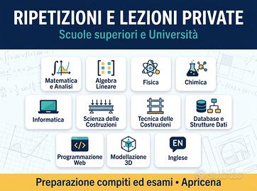 LEZIONI PRIVATE PER STUDENTI SUPERIORI/UNIVERSITA'
