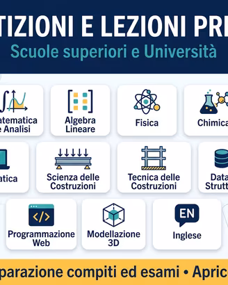 LEZIONI PRIVATE PER STUDENTI SUPERIORI/UNIVERSITA'