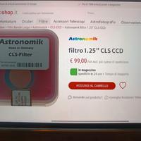 Filtro astronomic CLS 