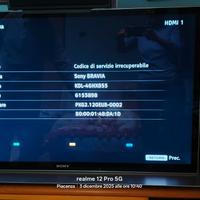 TV Sony 46 pollici Soundbar/supporto originale